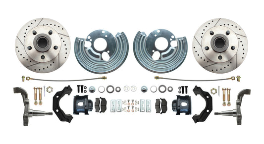 1962-1972 Mopar B&E Body High Performance 11" Disc Brake Conversion Kit w/ Powder Coated Black Calipers