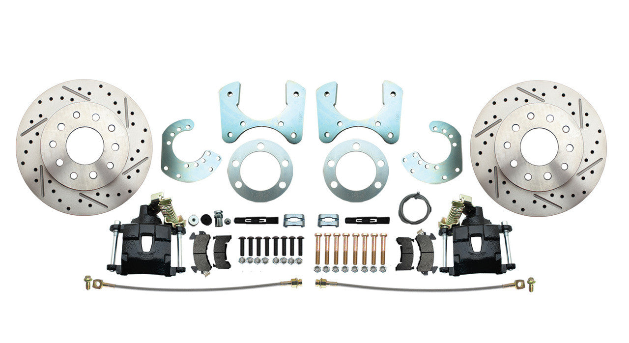 Mopar 8 3/4" (A, B, E Body) Rear High Performance Disc Brake Conversion Kit w/ Black Powder Coated Calipers