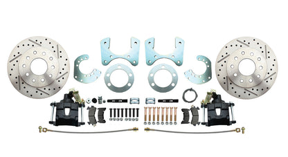 Mopar 8 3/4" (A, B, E Body) Rear High Performance Disc Brake Conversion Kit w/ Black Powder Coated Calipers