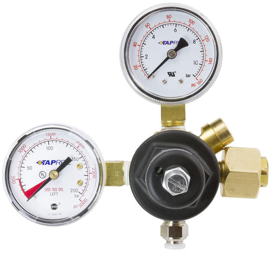 CO2 Regulator
Adjustable Regulator With Dual Gauges