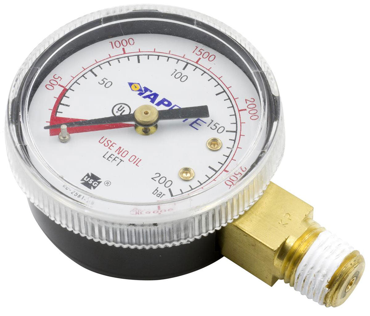 High Pressure Gauge for CO2 Regulator, 0-3000 psi