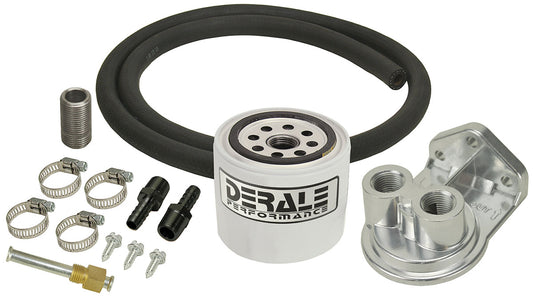 Derale Standard Transmission Filter Kit
1/2" NPT Inlet/Outlet Ports. 3-1/2" O.D x 3-1/8"