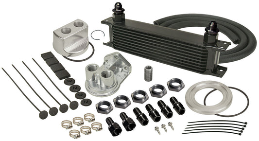 Derale Stacked Plate Engine Oil Cooler Kit (spin on adapter)
13" L x 4-9/16" H x 2quot; W