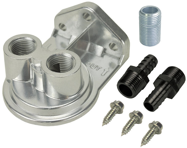 Oil Filter Mount Kit with Top Entry Ports
3/4"-16 Filter Thread. 1/2" NPT Ports