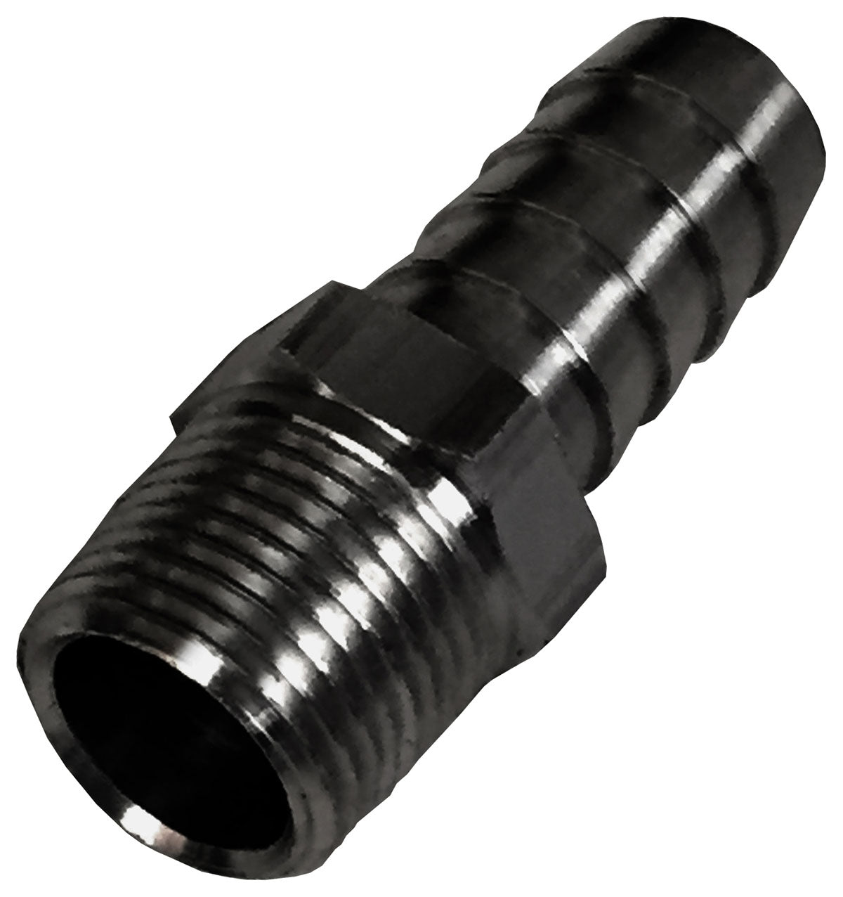 Derale Straight NPT Hose Barb Fitting 3/8" NPT Male x 1/2" Barb