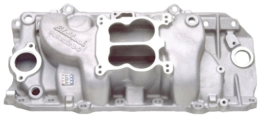 Performer 2-O Intake Manifold
BB Chevy 396-502, Idle - 5500 rpm, Dual Plane, non-EGR