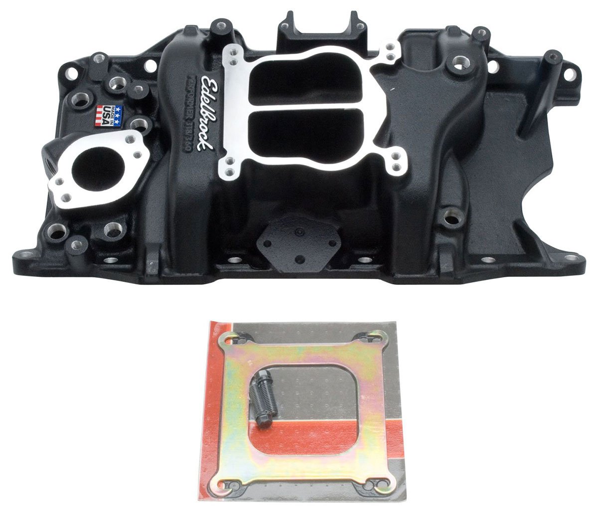 Performer Intake Manifold
Chrysler 318-360, Idle - 5500 rpm, Dual Plane, non-EGR,Black Finish