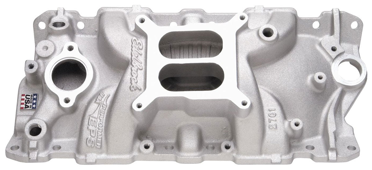 Performer EPS Intake Manifold
SB Chevy, Idle - 5500 rpm, Dual Plane, non-EGR