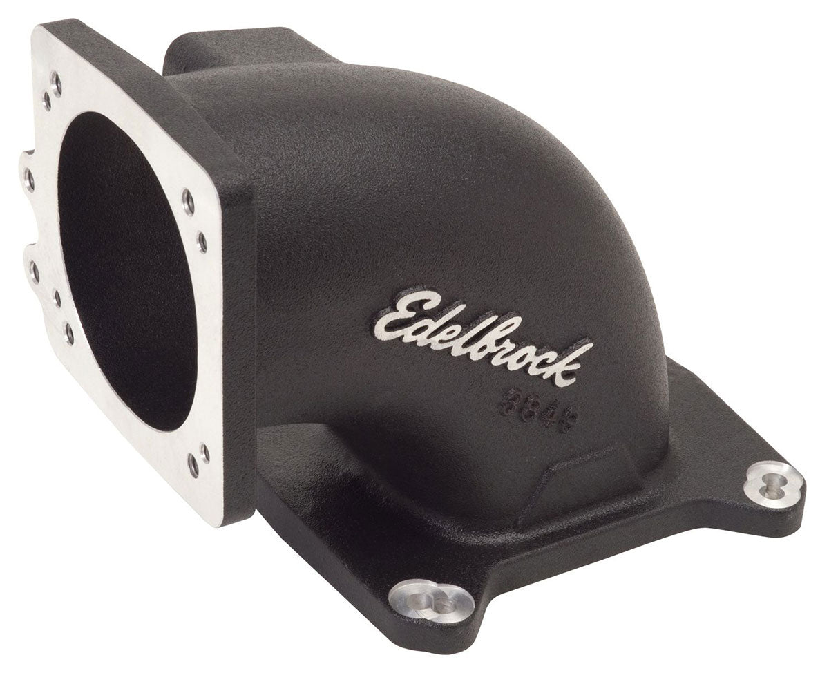 High Flow Intake Elbow - Black Powder Coated Finish
95mm Throttle Body to Square-Bore Flange