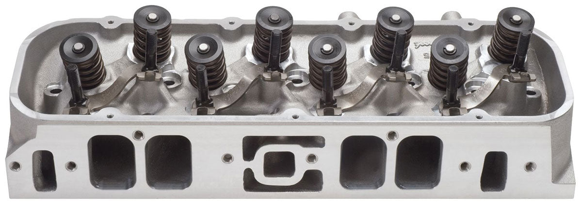 Performer RPM 454 Rectangle Port Cylinder Heads - Single - Complete  BB Chevy, 118cc chambers, great torque and horsepower up to 6500 rpm