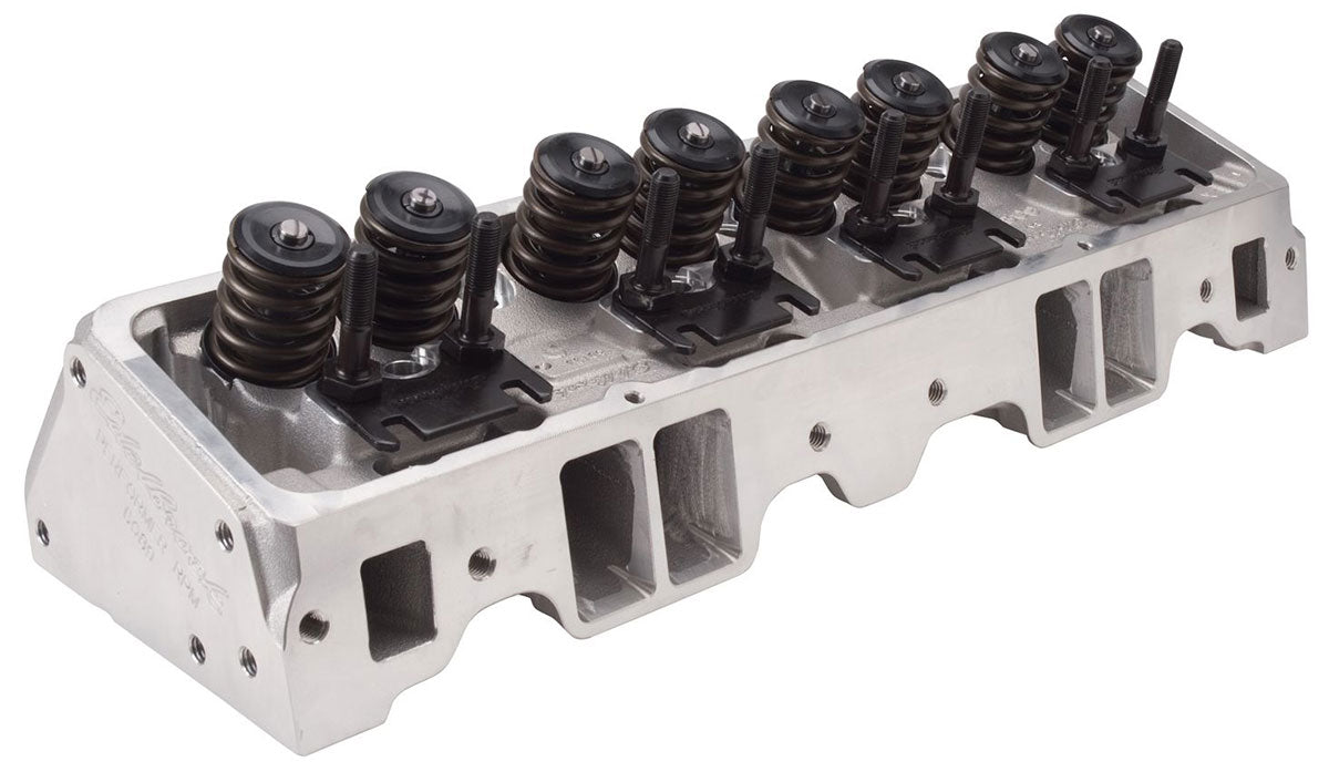 Performer RPM Cylinder Heads - Single - Complete
SB Chevy, 64cc combustion chambers with straight plugs, 185cc Intake port