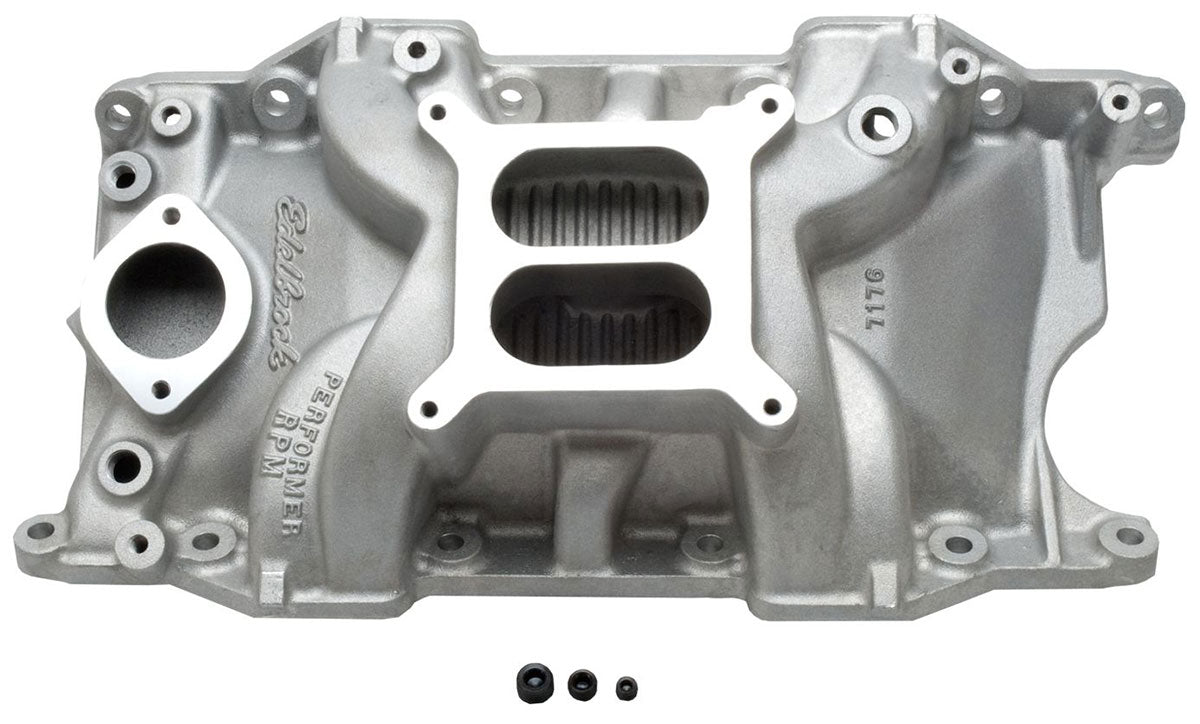 Performer RPM Intake Manifold
Chrysler 318-360, 1500 to 6500 rpm