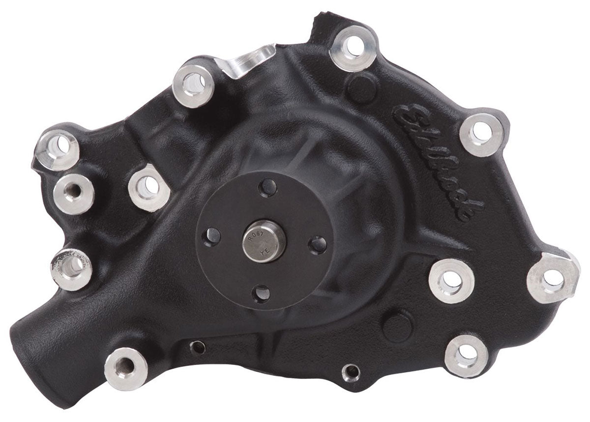 Victor Series Aluminium Water Pump - Black
Ford 289-302-351W, Right Hand Inletwith back plate, 5/8" pilot shaft