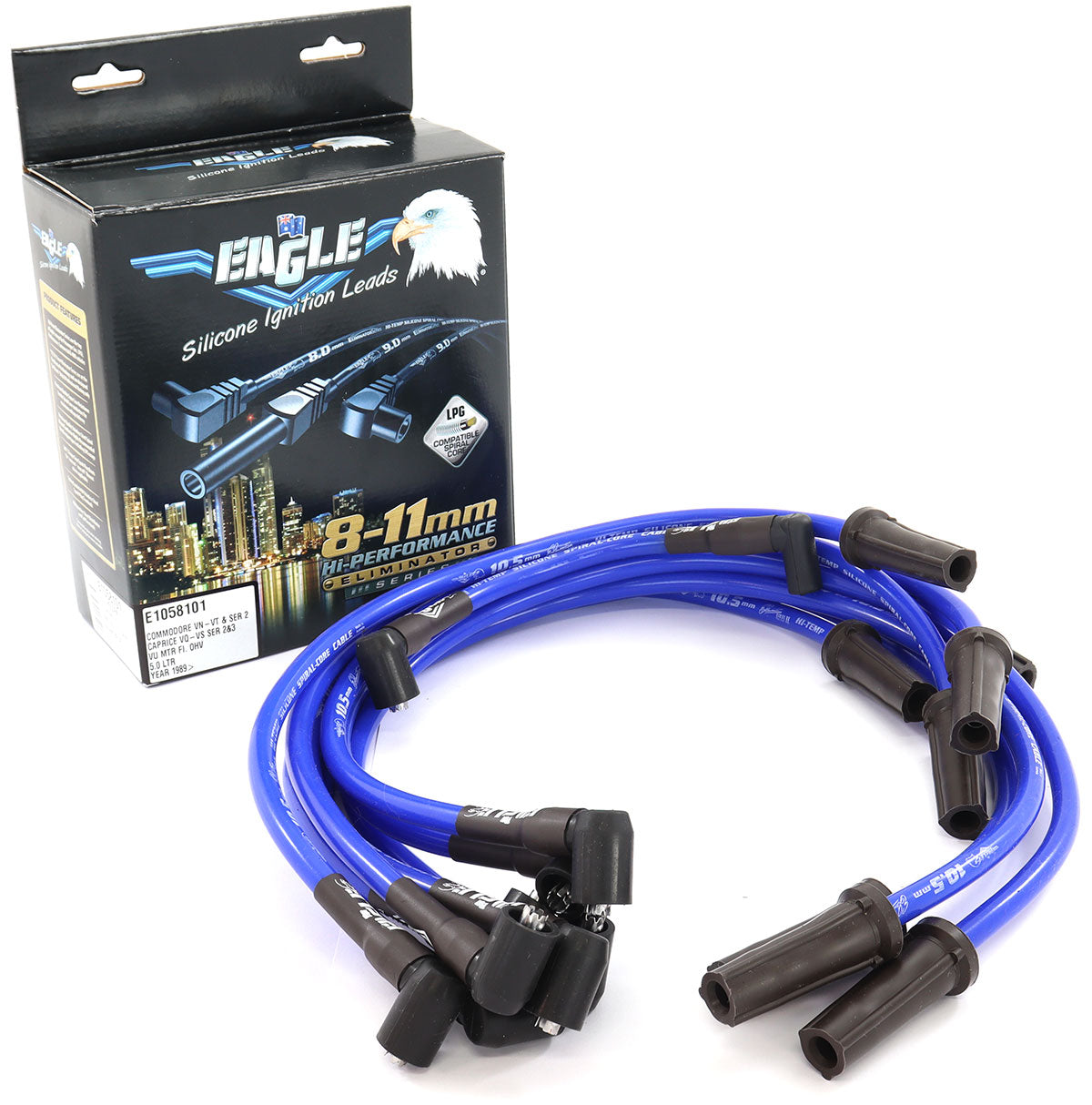 10.5mm Eliminator Series II Lead Set - Blue
Suit V8 Commodore VN-VT, VQ-VS Series II & III