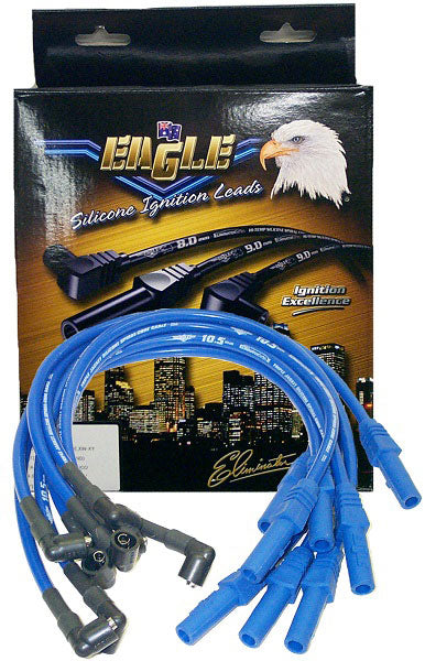 9mm Eliminator Series I Around Valve Cover Lead Set - Blue
Suit Ford302-351C & 351W With HEI Cap 90° Distributor & 180°Spark Plug (Suit Lead Separators)