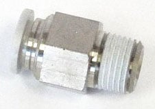 SMC 1/8" NPT to 1/4" Tube Fitting, Straight