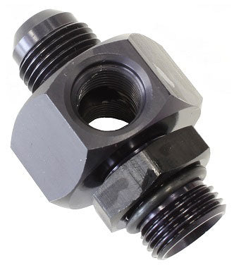 Pump Inlet Fitting
-8AN Bulkhead to -8AN Flare with x2-6AN Returns