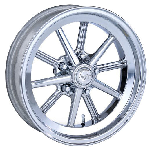 1 Piece E-T Gasser Polished Rim
10 Spoke, 15" x 4.5" x 2-3/8" BS With 5 x 4.5" BC