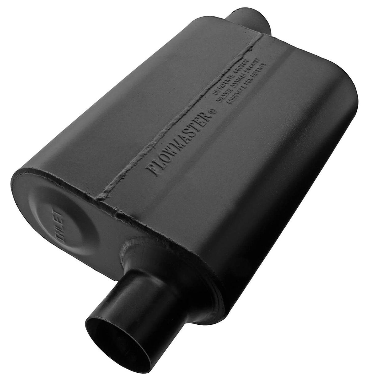 Super 44 Series Delta Flow Muffler
2-1/4" Offset Inlet / Offset Outlet