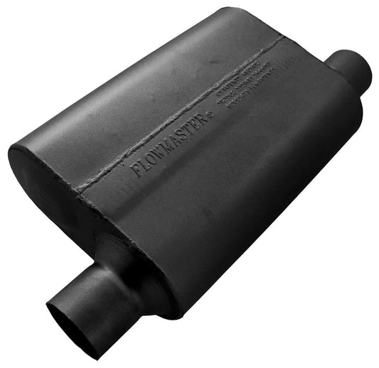 40 Series Delta Flow Muffler
2.5" Offset Inlet / Offset Outlet -Same Side