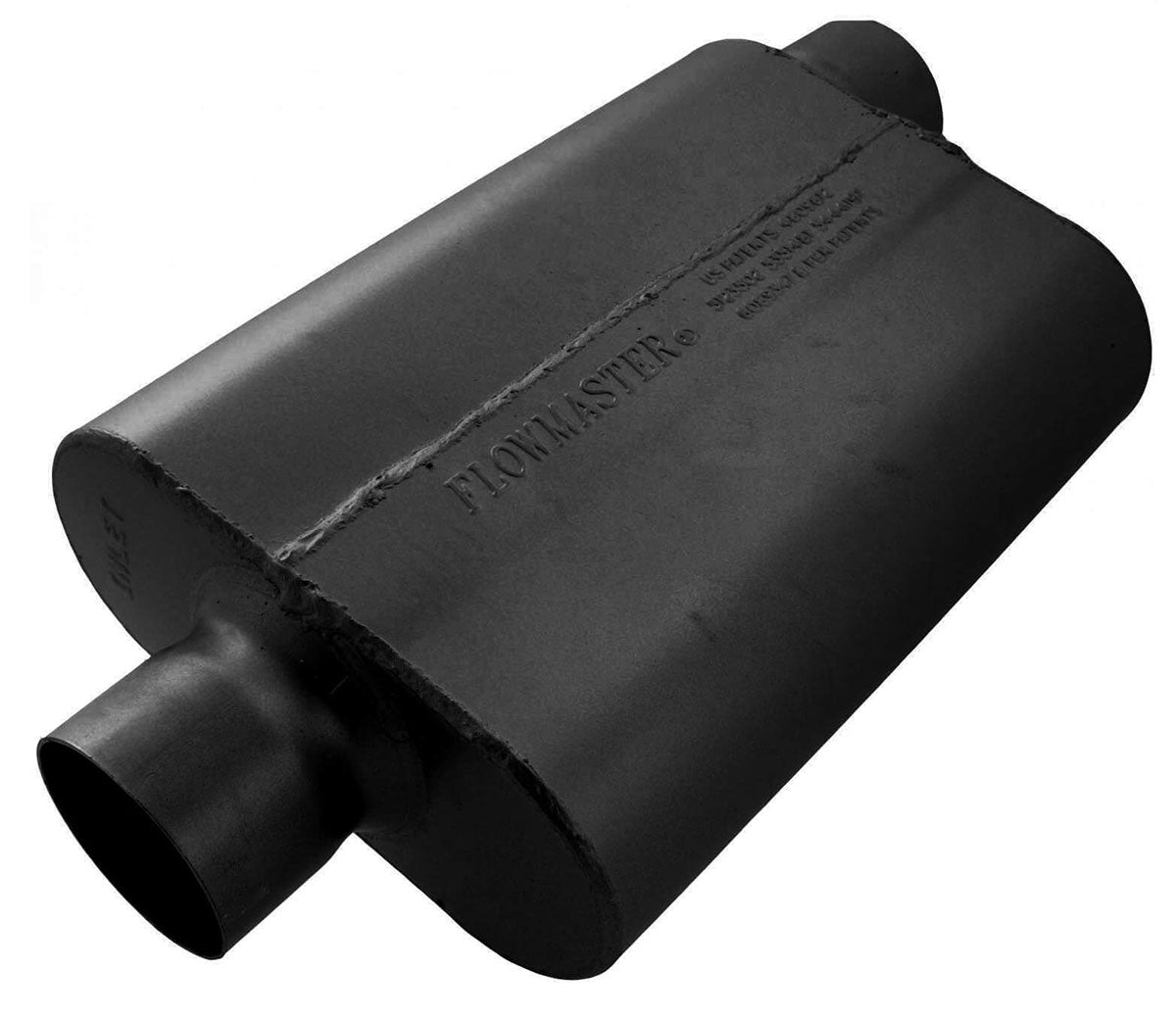 40 Series Delta Flow Muffler
3" Center Inlet / Offset Outlet