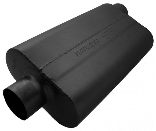 50 Series Delta Flow Muffler
3" Center Inlet / Offset Outlet