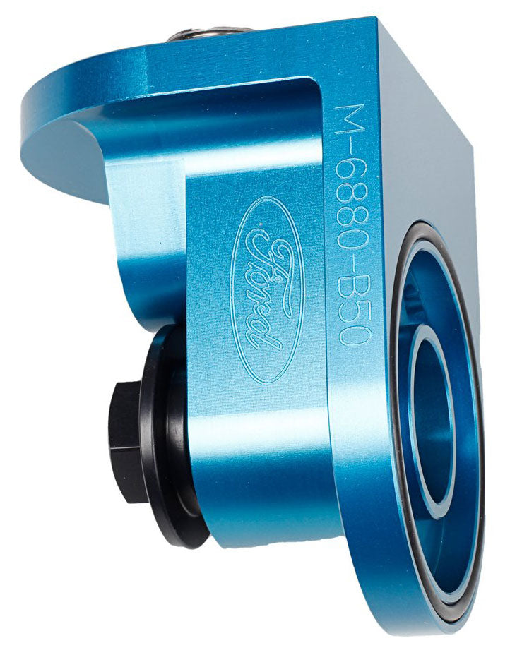 Billet Aluminium 90° Oil Filter Adapter, Blue