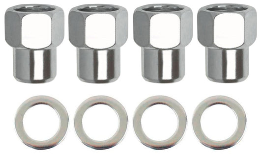 Short Mag Wheel Nuts - 13/16" Hex
7/16" Thread, .500" Shank, Open End (Set Of 4)