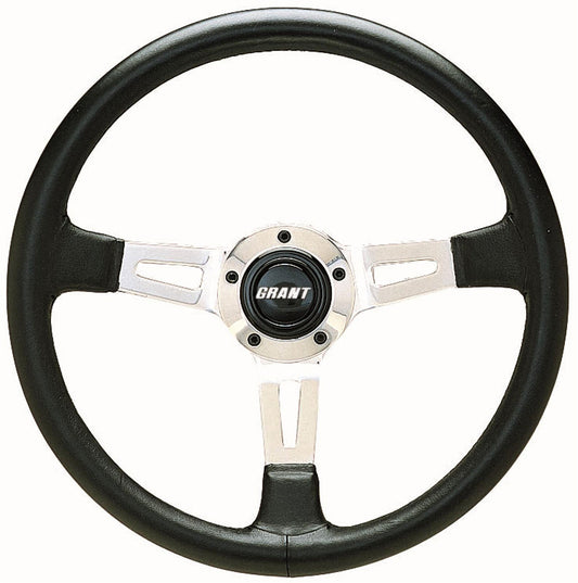 14" Collector's Edition Steering Wheel  Black Leather Grip. 3-3/4" Dish