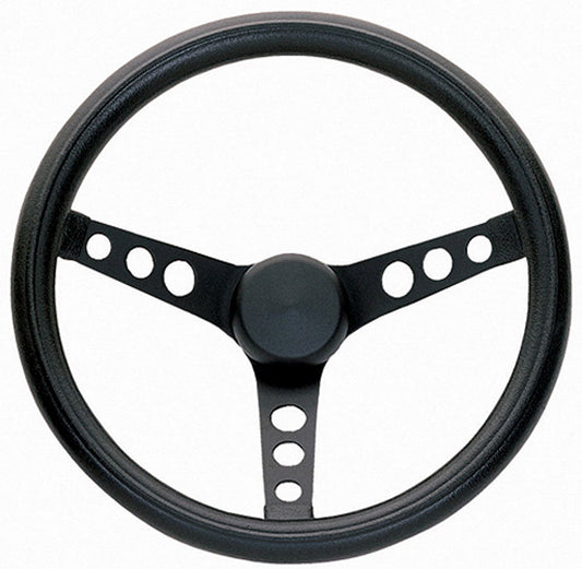 13-3/4" Classic Series Steering Wheel
Black 3 Spoke, Black Foam Grip. 3-1/2" Dish