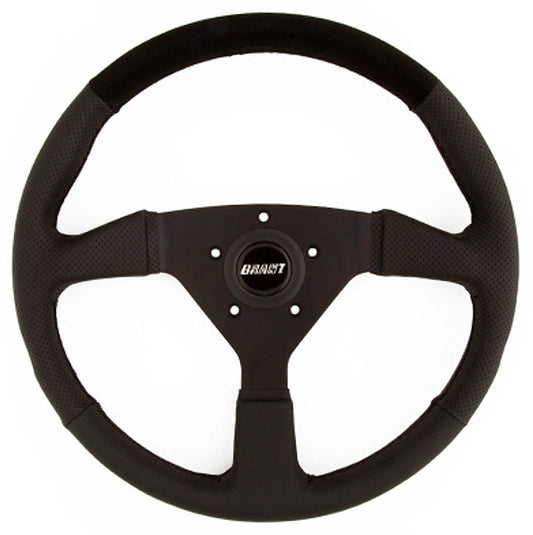 13-1/2" GT Rally Steering Wheel
Black 3-Spoke, Black Suede/Perferated Grip