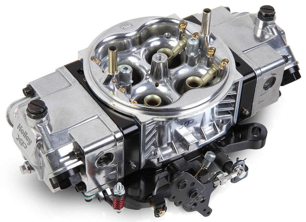 750cfm Ultra XP Aluminium Carburettor
Shiny Aluminiumwith Black Billet Metering Blocks & Base Plates