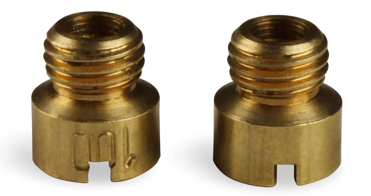 Standard Main Jet #100
1/4-32" Thread, .1285" Hole Size (Pair)