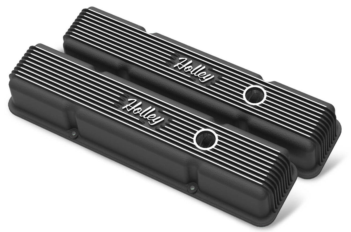 Vintage Series Fined Valve Covers
Black SuitSB Chev