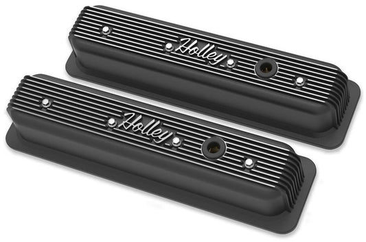 Vintage Series Fined Valve Covers
Black Center Bolt Suit SB Chev