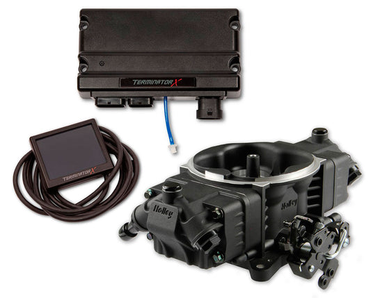 EFI Terminator X Stealth 4150 Fuel Injection Kit, Black
650 HP, 4 Injectors, 4-BBL 4150 Style