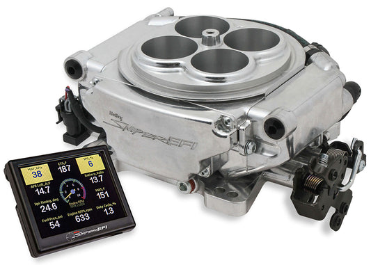 Sniper EFI 4BBL Self Tuning System - Shiny Finish
800 cfm 4 Injector Throttle Body, 650 HPN/A