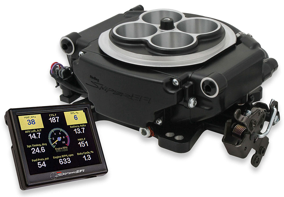 Sniper EFI 4BBL Self Tuning System - Black Finish
800 cfm 4 Injector Throttle Body, 650 HPN/A