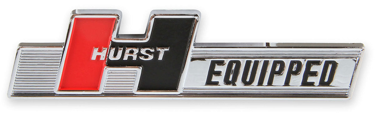 Hurst Equipped Emblem
Based On Original HURST Blueprints, ABSPlastic, 5-1/4"x1-1/4"