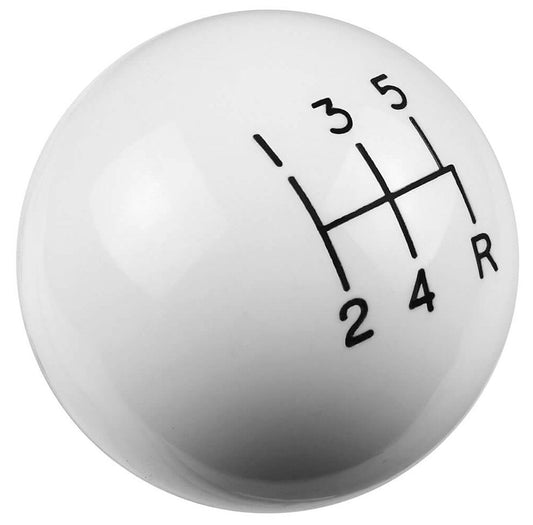 Classic Shifter Knob
5 Speed, White High Gloss, 3/8"-16 Thread Size