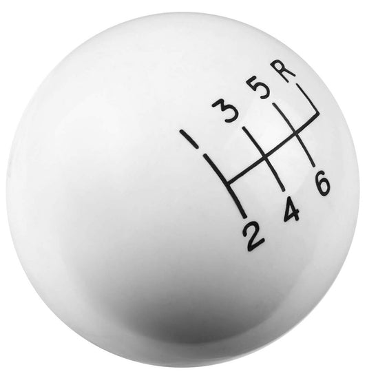 Classic Shifter Knob
6 Speed, White High Gloss, 3/8"-16 Thread Size