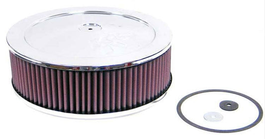 K&N Chrome Custom Air Cleaner Assembly 11 x 3-1/2"
Fits Neck Size 2-5/8 in (67 mm) - KN60-1140