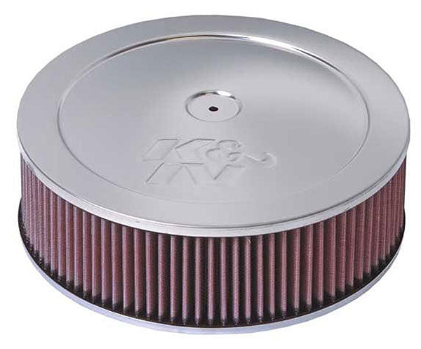 K&N Chrome Custom Air Cleaner Assembly  11" x 3-1/2", Fits Neck Size 5-1/8" (130 mm)