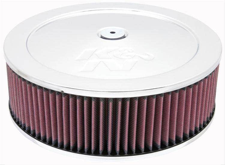 K&N Chrome Custom Air Cleaner Assembly 11 x 3-1/2"
Fits Neck Size 7-5/16" (186 mm) - KN60-1230