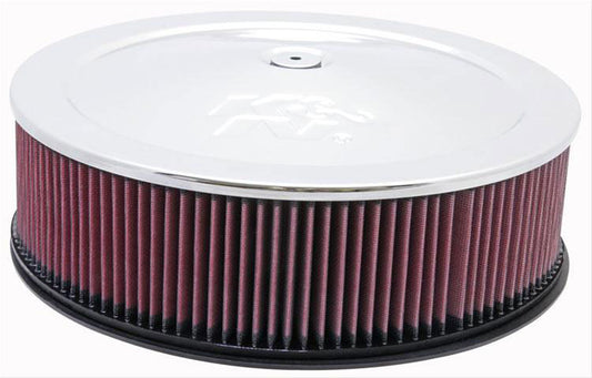 K&N Chrome Custom Air Cleaner Assembly 14 x 4"
Fits Neck Size 7-5/16" (186 mm) - KN60-1235