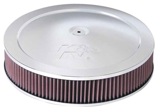 K&N Chrome Custom Air Cleaner Assembly 14 x 3"
Fits Neck Size 5-1/8" (130 mm) - KN60-1280