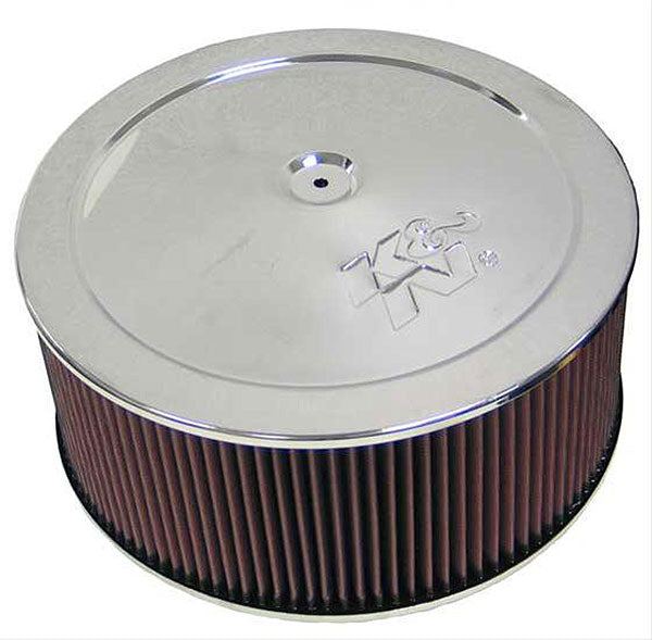 K&N Chrome Custom Air Cleaner Assembly 14 x 6"
Fits Neck Size 5-1/8" (130 mm) - KN60-1310