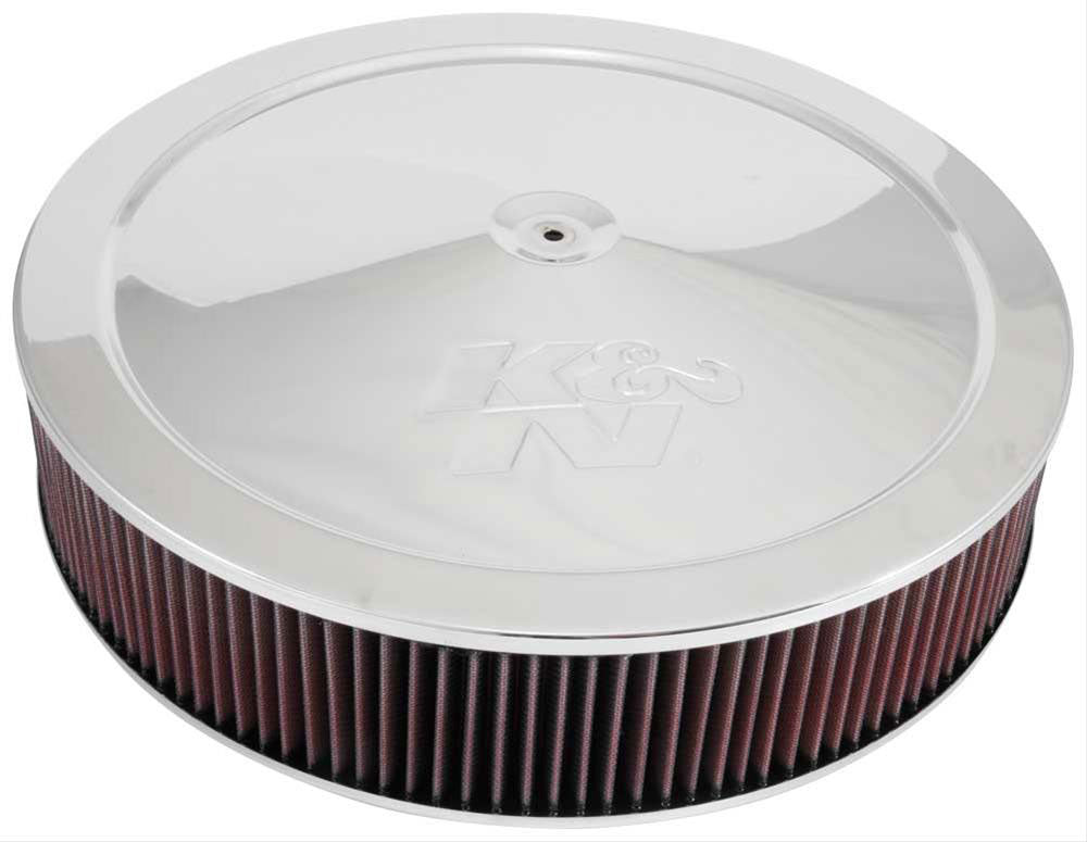 K&N Chrome Custom Air Cleaner Assembly 16 x 3-1/2"
Fits Neck Size 7-5/16" (186 mm) - KN60-1640