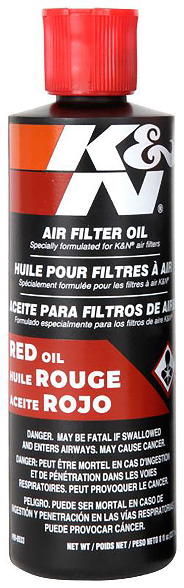 K&N Air Filter Oil
8-oz. (236 ml) squeeze bottle - Red - KN99-0533