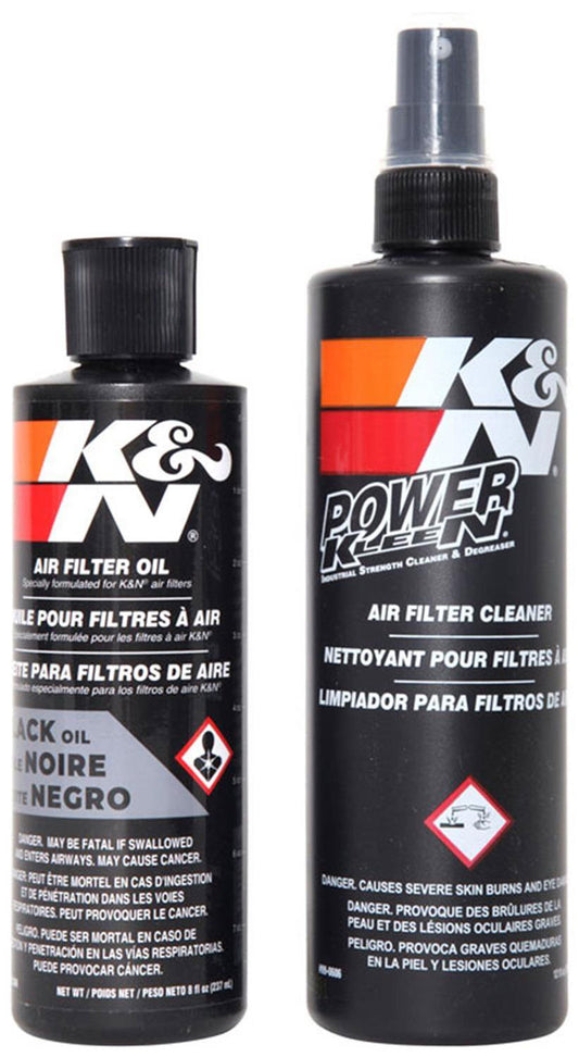 K&N Recharger Filter Care Service Kit
Air filter cleaner and oil, squeeze bottle, For Black Air Filters - KN99-5050BK